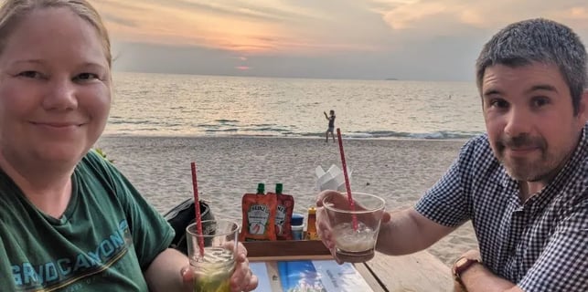 Dinner at Suza Hut on Long Beach, Koh Lanta