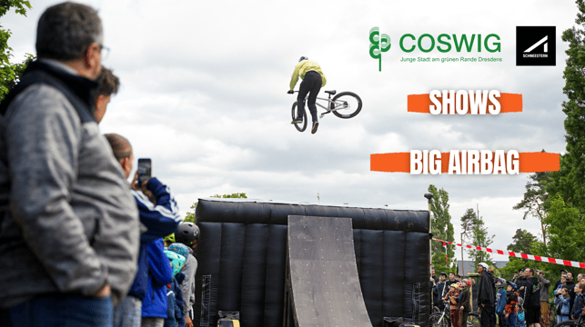 Mtb airbag show bmx Lukas Knopf biking mobile rampen mieten