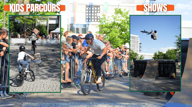 bmx & Mtb airbag show mieten - mobile rampen at Rädli erlangen