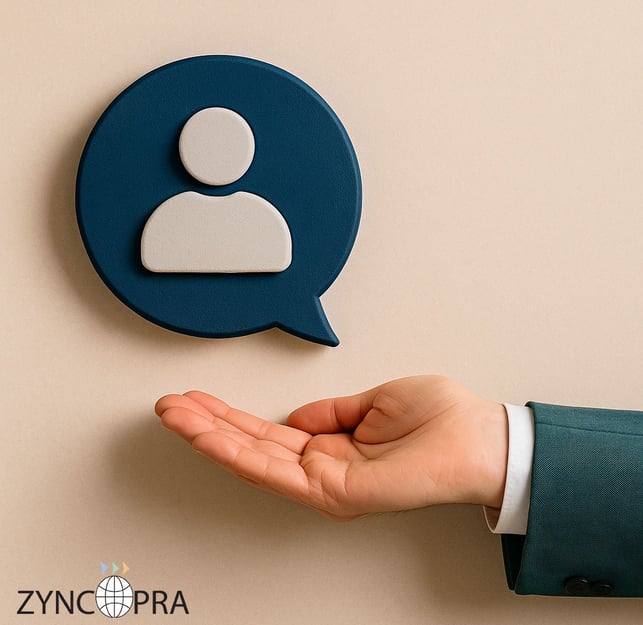 Zyncopra iletişim uzmanlığıyla temas kuran profesyonel el