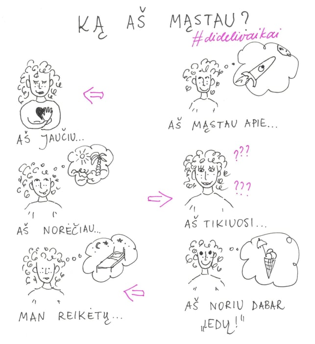mergaitės ir jų mintys