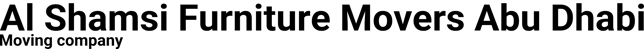 Al Shamsi Furniture Movers Abu Dhabi logo
