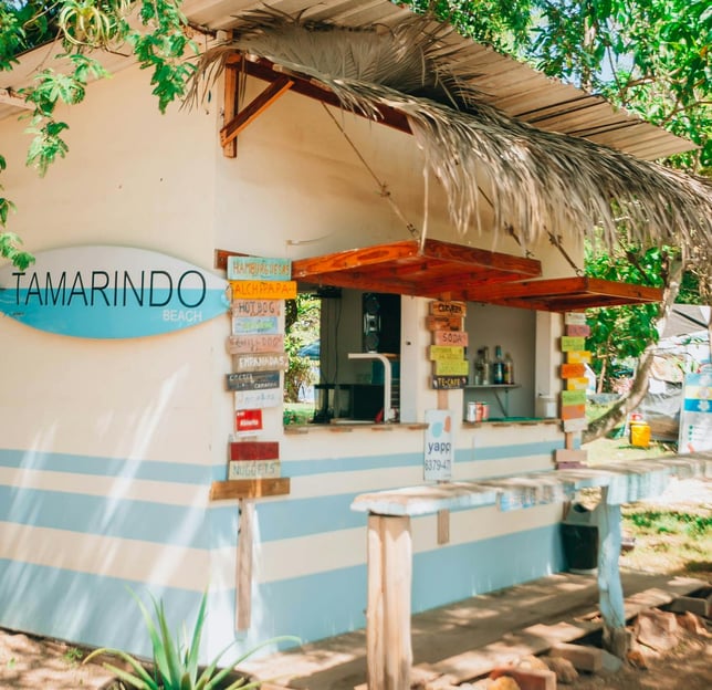 Cocktail bar on beach in Tamarindo, Costa Rica