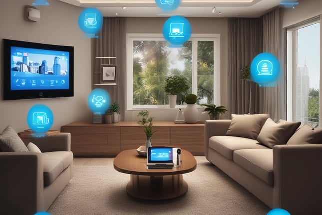 Bright living room with modern inventory