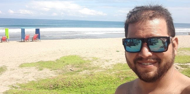Jose Moreira surf guide on the beach