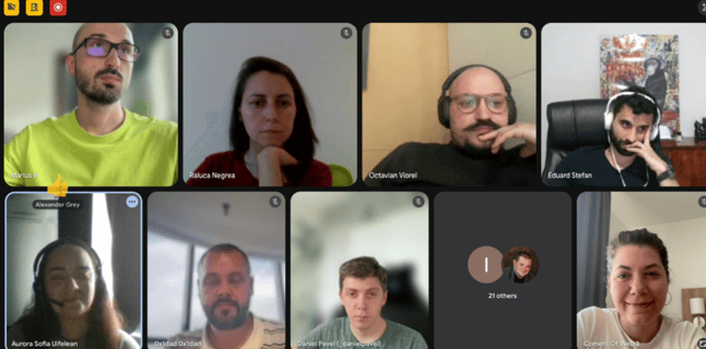 shot from the first day of the hackathon
