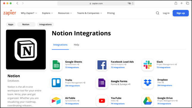 Notion Integrations