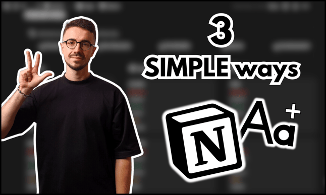 how to change the font size in notion