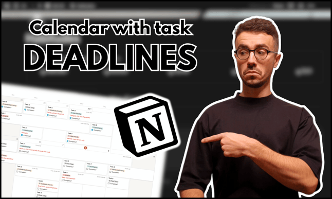 how to create a calendar with tasks in notion