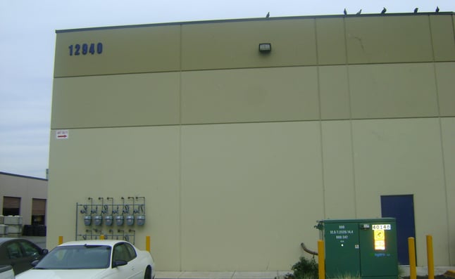 a car parked in front of a building