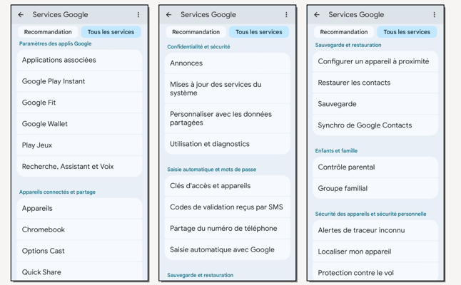 Setting google