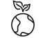 illustration of the world with a leaf growing out the top