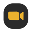 ZOOM icon - a video camera on a black square