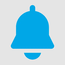 Ringing blue bell icon representing Shelomith Learning Center notifications