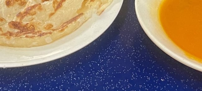 roti chanai, a flatbread with curry