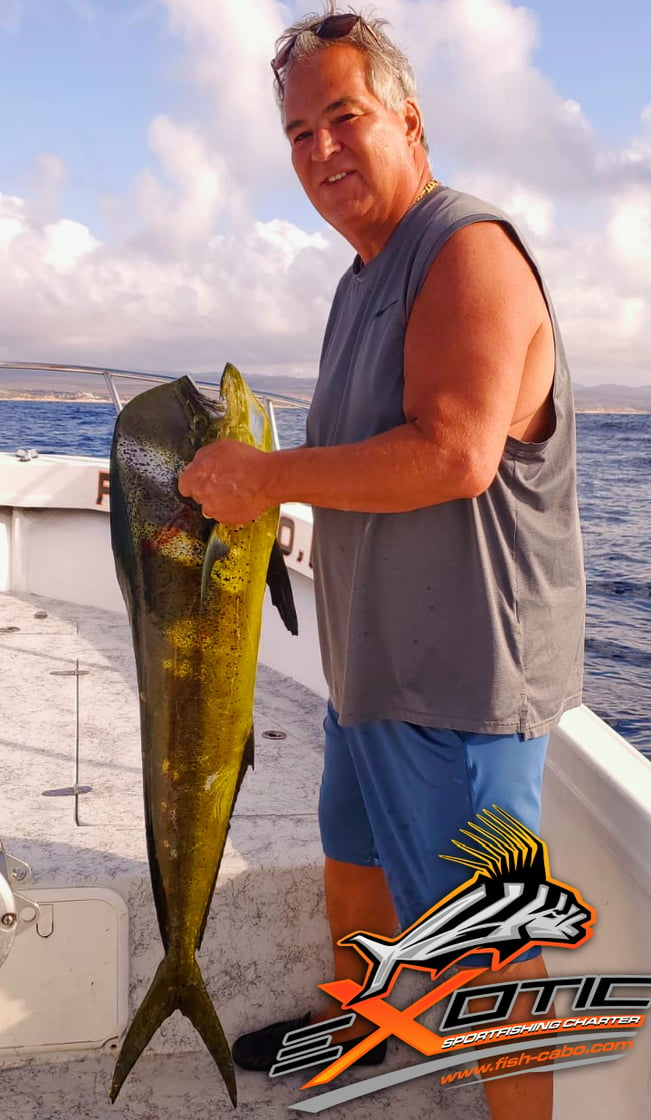 a man holding a fish fish on a boat