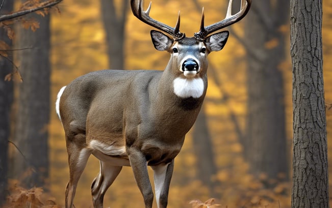 a deer with a white beard and a white beard