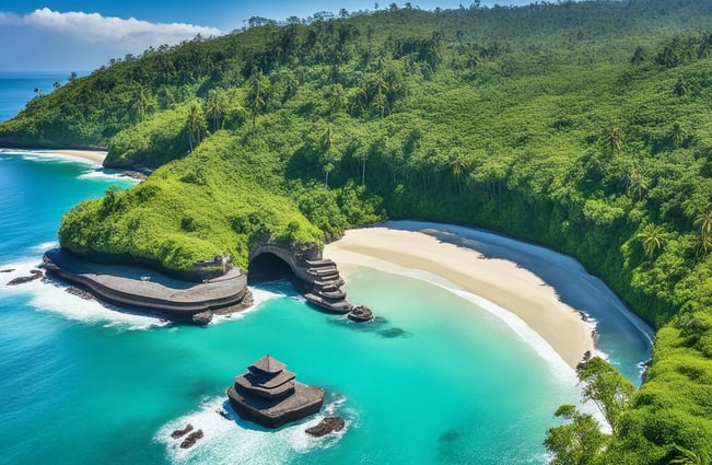 Praia do Parque Nacional de Bali Barat, Indonésia