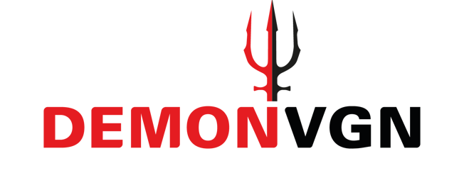 DEMONVGN Logo showcasing Values Gains and Nutrition in the gym