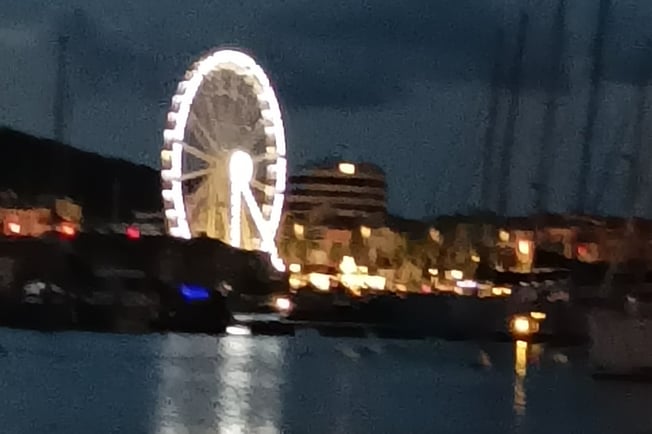 The centre of Cap d'Agde at night.