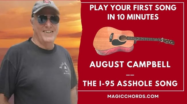 Guitar chords: August Campbell - The I-95 Asshole Song
