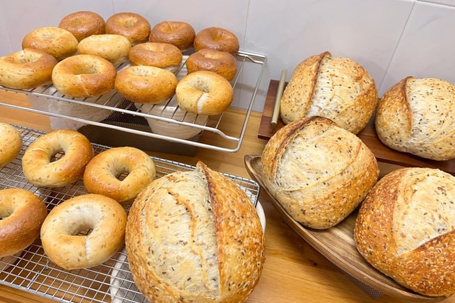 sourdough bread baking at home