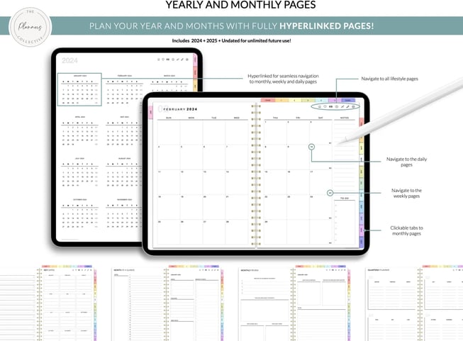 Digital Planner TEMPLATES, Goodnotes Planner, iPad Planner, Notability Planner, unDated
