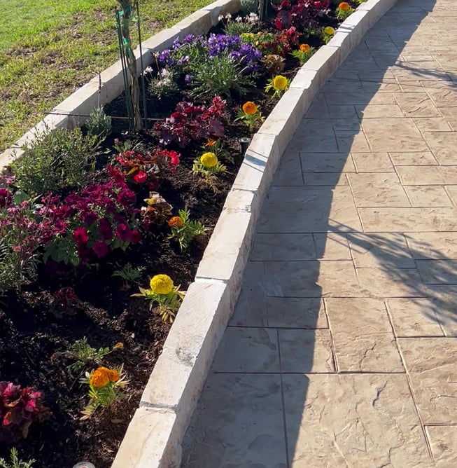 Flower Bed with Sidewalk