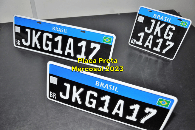 Nova Placa Preta Mercosul 