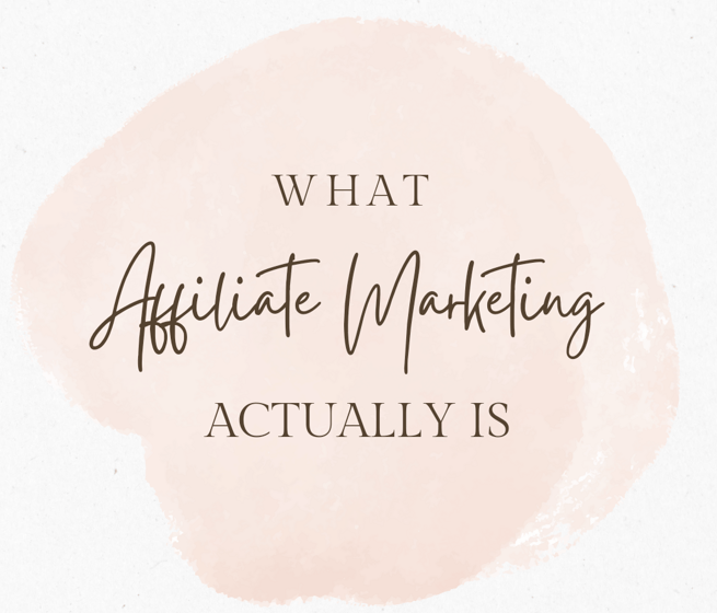 What affiliate marketing is 