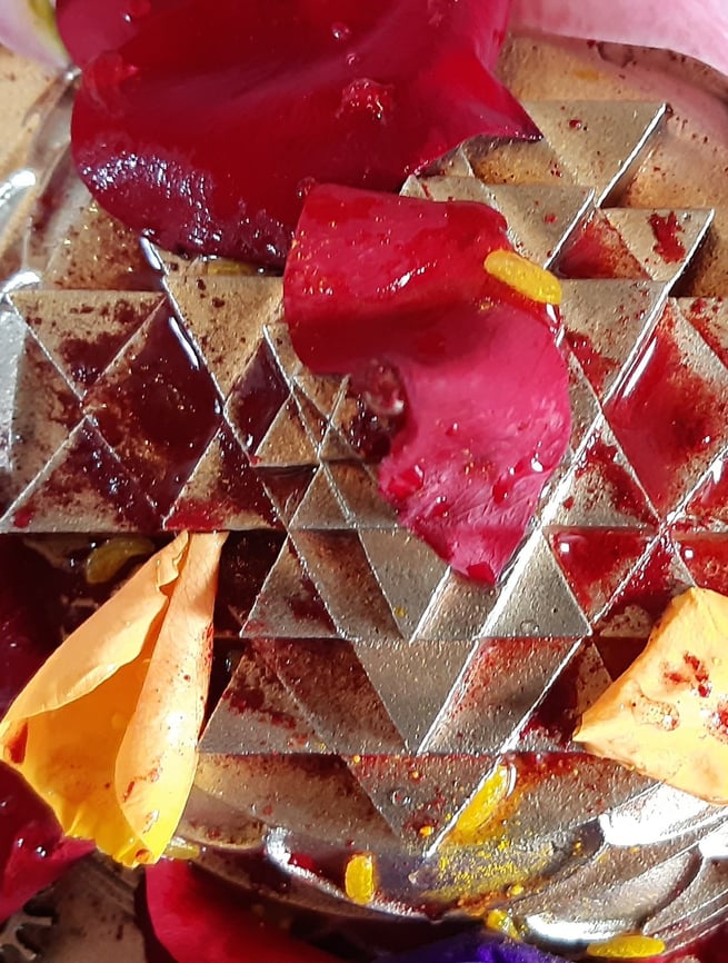 sri yantra used in puja ritual