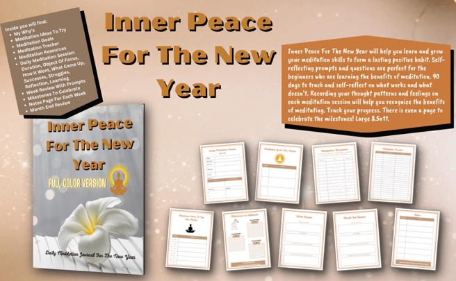 Inner Peace For The New Year Is A Daily Meditation Journal For The New Year.