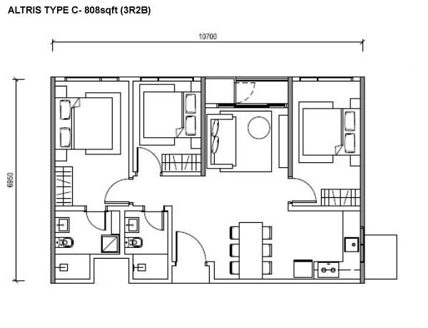 Altris Type E floor plan in Wangsa Maju, Kuala Lumpur