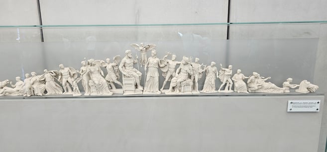 Parthenon East Pediment reconstruction in the museum in Athens