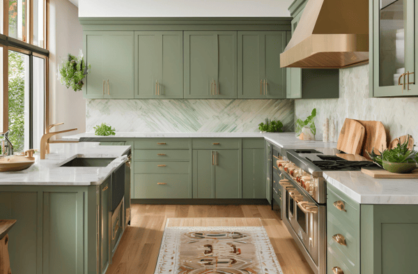 Sage Green Kitchen Cabinet