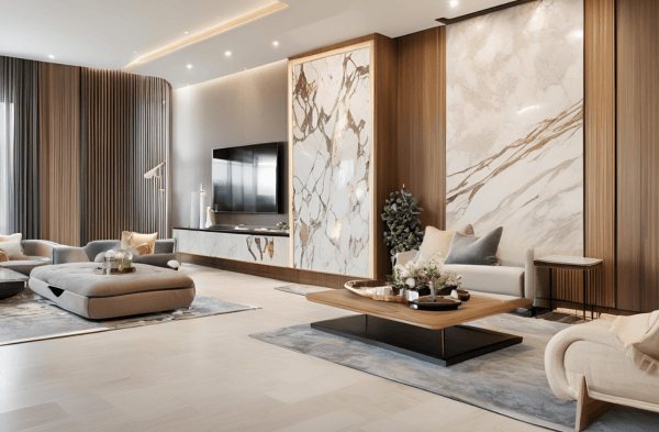 Italian Marble TV Unit