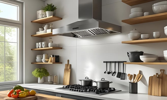 Kitchen with Ventilation and Chimney