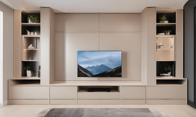 Neutral-Colored PVC TV Unit
