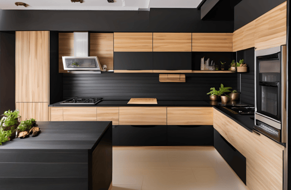Cool Black Kitchen Design
