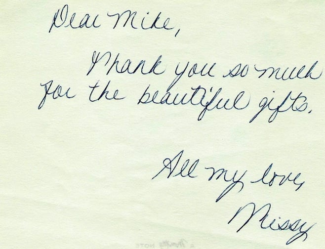 1977 letter from Melissa Sue Anderson