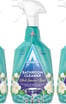a group of three bottles of bathroom cleaner