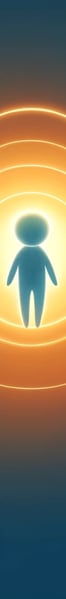 a person standing in front of a light bulb