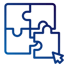 Pièces de puzzle illustrant une solution personnalisée