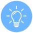 Symbool van een gloeilamp dat creativiteit en inspiratie vertegenwoordigt