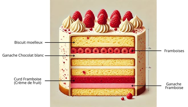 Aperçu de l'intérieur d'un cake design