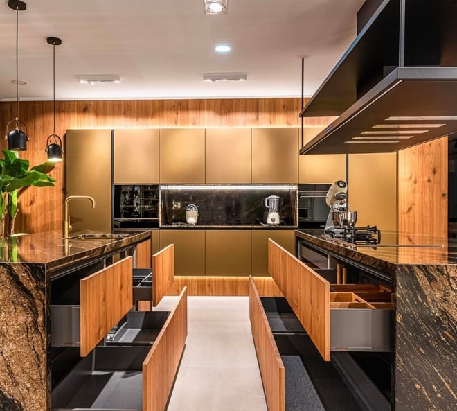 Cocina unica de madera maciza - virutas ibiza