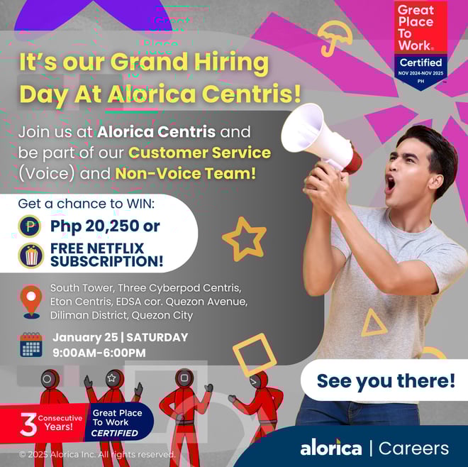 Alorica Centris QC Quezon City BPO Call Center Jobs Hiring Jobsnearme workfromhome nonvoice