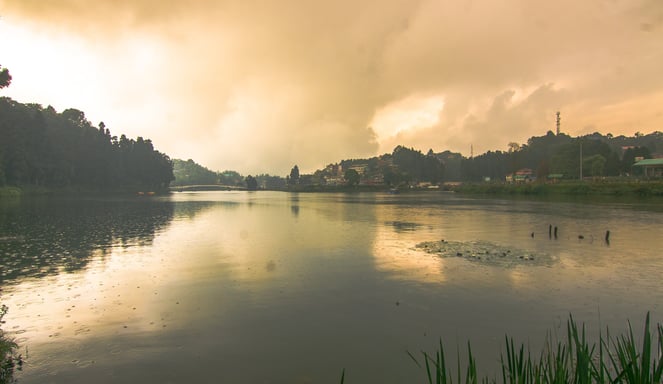 Serene, calm and quiet Mirik at dawn.