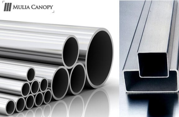 stainless, pipa hollow, besi baja, baut, polycarbonat, kaca tempered, bahan bangunan, paku