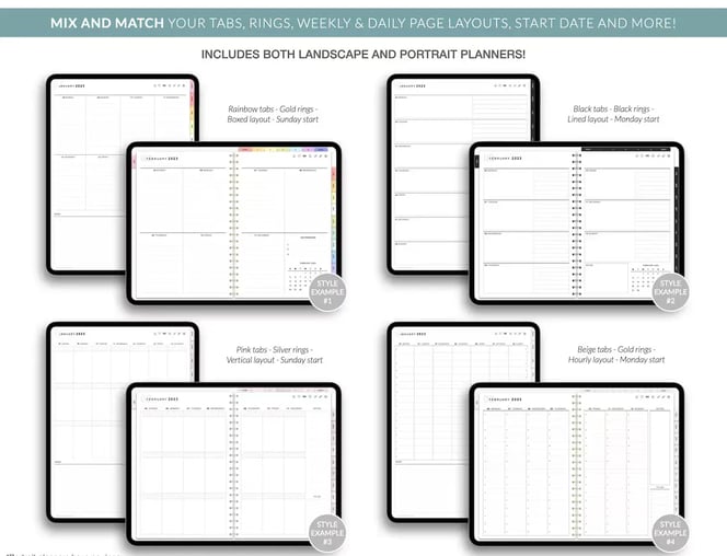 Best Way to Make Your Own Digital Planner  , build digital planner includes boths landscape portrait